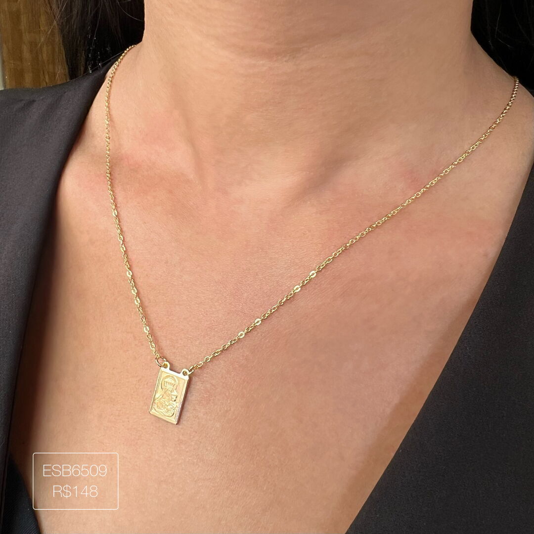 Escapulário N. S. do Carmo e S. C. de Jesus 2024/2 Dourado